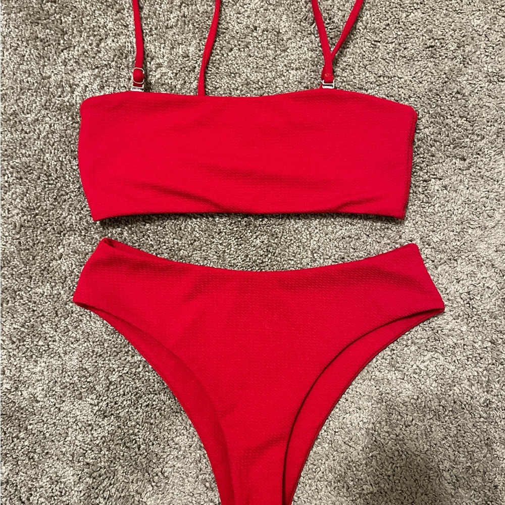 Zaful Vibrant Red Swimwear